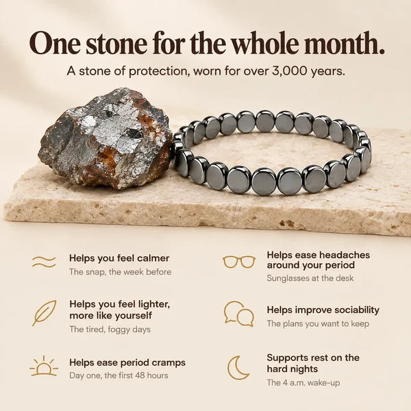 Hemira Hematite Bracelet | Your Natural Solution for Your Cycle