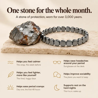 Hemira Hematite Bracelet | Your Natural Solution for Your Cycle