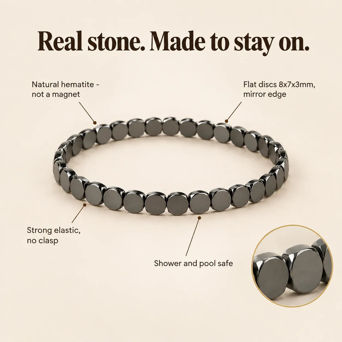 Haima Hematite Anklet | Your Natural Solution for Heavy, Tired Legs - image 6